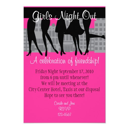 Nuit de filles invitations personnalisées