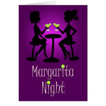 Nuit de margarita avec les filles ! carte de vœux