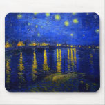 Nuit étoilée au-dessus du Rhône Mousepad 2 Tapis De Souris