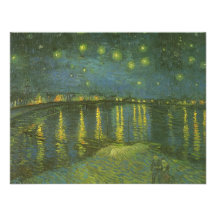 Nuit étoilée au-dessus du Rhône par Van Gogh, art  Bristol Personnalisé