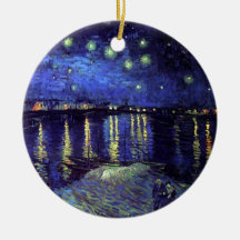 Nuit étoilée au-dessus du Rhône par Van Gogh Décorations Pour Sapins De Noël