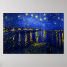 Nuit étoilée au-dessus du Rhône Poster