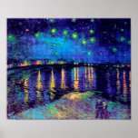 Nuit étoilée de Van Gogh au-dessus des beaux-arts  Posters
