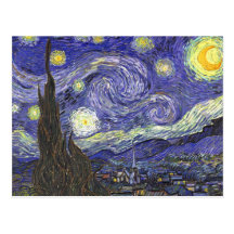 Nuit étoilée de Van Gogh, post impressionnisme vin Cartes Postales