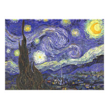 Nuit étoilée de Van Gogh, post impressionnisme vin Invitations Personnalisables