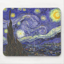 Nuit étoilée de Van Gogh, post impressionnisme vin Tapis De Souris