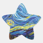 Nuit étoilée de Van Gogh Sticker En Étoile