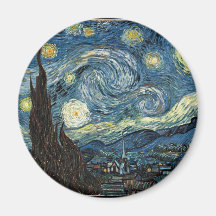 Nuit étoilée par Vincent van Gogh Magnets Pour Réfrigérateur