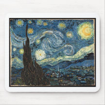 Nuit étoilée par Vincent van Gogh Tapis De Souris