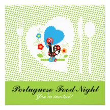 Nuit portugaise de nourriture faire-parts