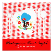 Nuit portugaise de nourriture invitations personnalisables