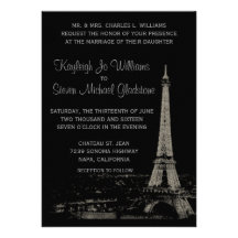 Nuits dans le mariage de Paris Faire-part Personnalisables