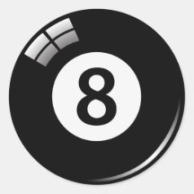 Numéro huit autocollants/étiquettes magiques de bo