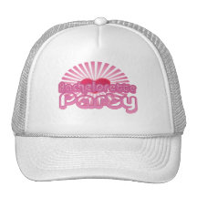 nuptiale mignon de coeur de partie rose de bachelo casquettes de camionneur