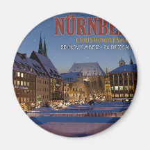 Nürnberg Christkindlesmarkt la nuit Magnets