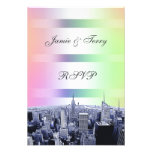 NYC a gravé à l'eau-forte l'arc-en-ciel en pastel  invitations