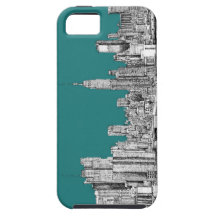 NYC en vert de turquoise Coques iPhone 5