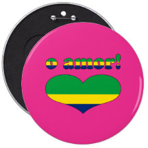 O Amor ! - Amour dans la Saint-Valentin brésilienn Badges