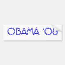 OBAMA '08 AUTOCOLLANTS POUR VOITURE