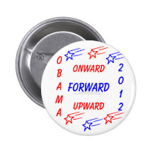 Obama 2012 expédient en avant le bouton ascendant badges