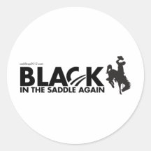 Obama 2012, noir dans la selle encore adhésif rond