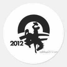 Obama 2012, noir dans la selle encore autocollants