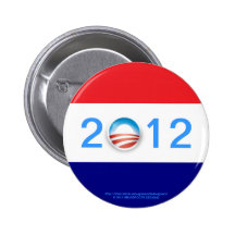 OBAMA 2012 rouges patriotiques, blancs, et bleu Badge Avec Épingle