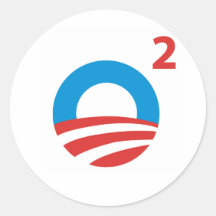 Obama a ajusté autocollant rond