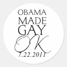 Obama a fait l'ok gai adhésif rond
