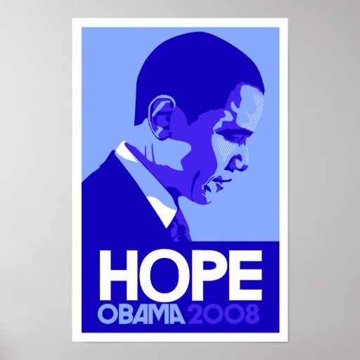 Obama - affiche de bleu d'espoir