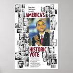 Obama : Affiche historique du vote de l'Amérique