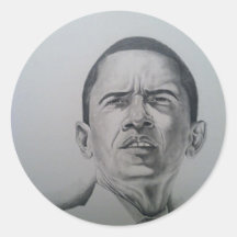 Obama_art.jpg Autocollants Ronds