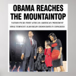 Obama atteint l'affiche de sommet de montagne