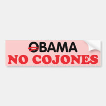 Obama aucun Cojones Autocollant Pour Voiture