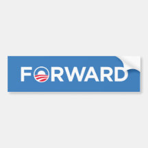 Obama Biden 2012 en avant (blanc sur bleu-clair) Adhésifs Pour Voiture