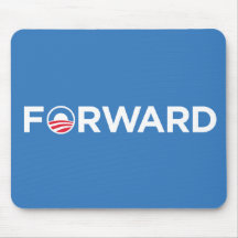 Obama Biden 2012 en avant (blanc sur bleu-clair) Tapis De Souris