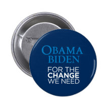 Obama Biden pour le changement que nous avons beso Badges