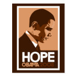 Obama - carte postale de Brown foncé d'espoir