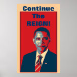 Obama - continuez l'affiche d'art de bruit de règn