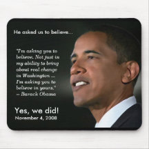 Obama - croyez - Mousepad Tapis De Souris