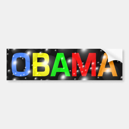 Obama dans l'adhésif pour pare-chocs coloré de bul adhésifs pour voiture