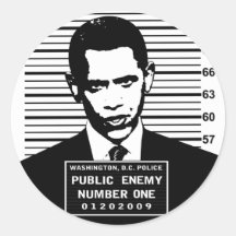 Obama - ennemi public numéro un adhésif