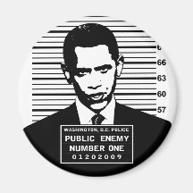 Obama - ennemi public numéro un aimants pour réfrigérateur