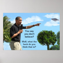 Obama et UFO Poster