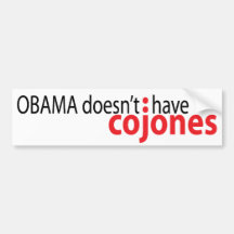 Obama n'a pas Cojones Autocollants Pour Voiture