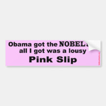 Obama Nobel/lettre de licenciement Autocollants Pour Voiture