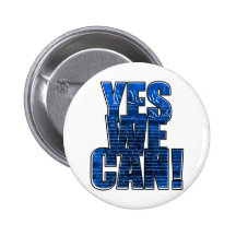 Obama "oui nous pouvons !" Bouton Badges Avec Agrafe