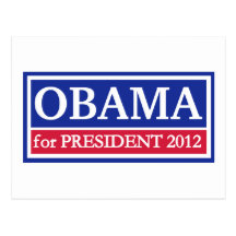 Obama pour le président 2012 carte postale
