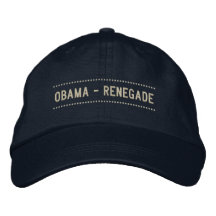 Obama - renégat - chapeau brodé