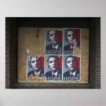 Obama signe dedans une fenêtre embarquée d'un ferm posters